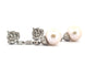 Boucles d'oreilles Superbes boucles d'oreilles en platine avec diamants et perles 58 Facettes
