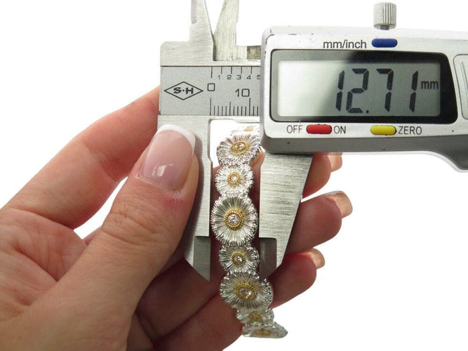 Bracelet bracelet BUCCELLATI manchette blossoms marguerite argent daisy 58 Facettes 269492