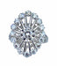 Bague 51 Bague or blanc diamants 58 Facettes AB429