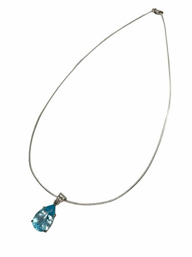Collier Collier platine 950 et topaze 5 ct 58 Facettes 1221