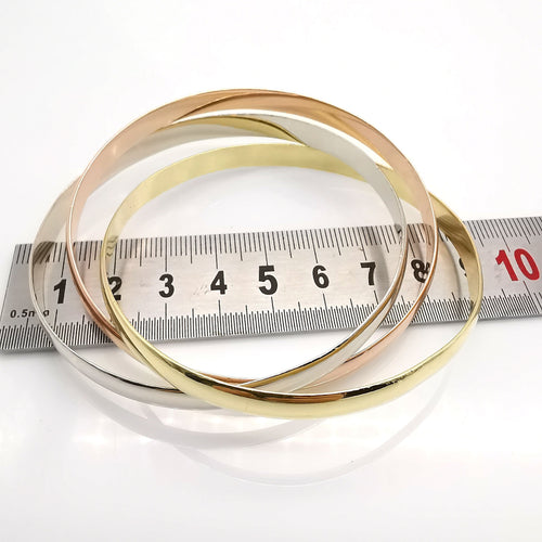 18 karat tricolor armbånd