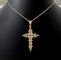 Pendentif Pendentif croix filigrané en or jaune 18k et rubis 58 Facettes