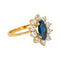 Bague 54 Bague Marguerite Or jaune Saphir, Diamant 58 Facettes 4745023CN