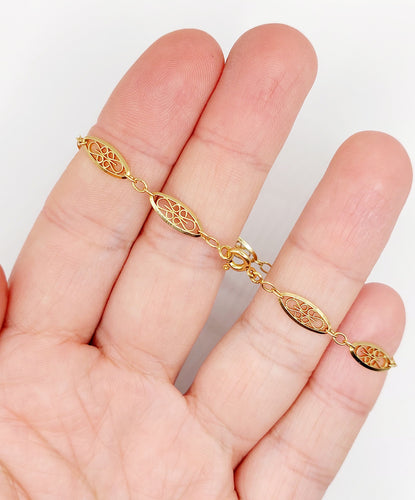 Bracelet Bracelet vintage or 18k mailles filigranées 58 Facettes A06313