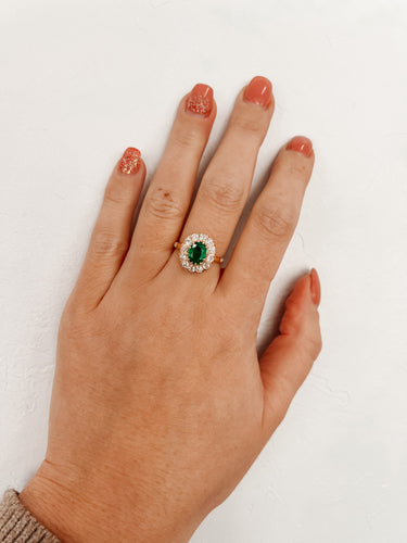 Bague 54 bague émeraude verte antique 58 Facettes