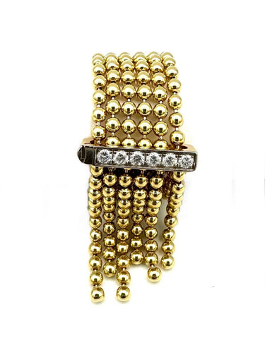 Bague CARTIER. Collection "Draperie de décolleté", bague 2 ors 18K et diamants 58 Facettes