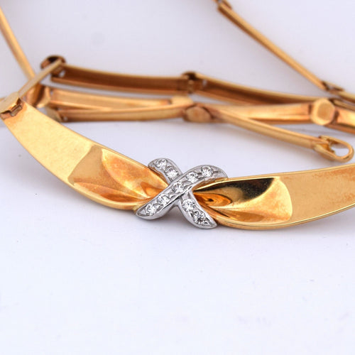Collier Collier en or jaune avec diamants 58 Facettes