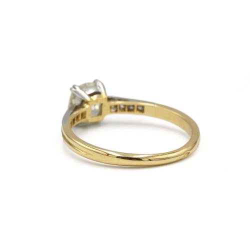 Bague 54 Solitaire ancien art deco, or 750 diamant 1.03 carats 58 Facettes 1291