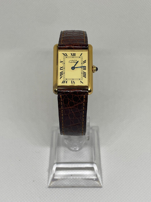 Montre Cartier Tank must vermeil 58 Facettes