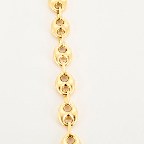 Kaffefröhalsband gult guld