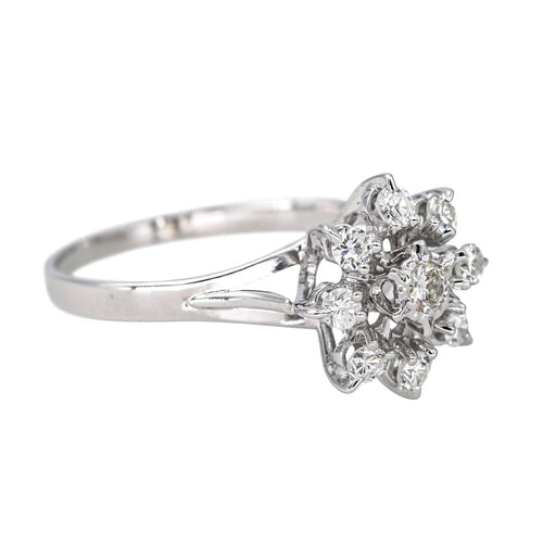 Bague 54 Bague Marguerite  Or blanc Diamant 58 Facettes 4555741RV