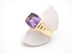 Bague 56 Bague or jaune et améthyste 58 Facettes