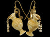 Boucles d'oreilles Boucles d'oreilles antiques en or sculptées en ivoire 58 Facettes 7602