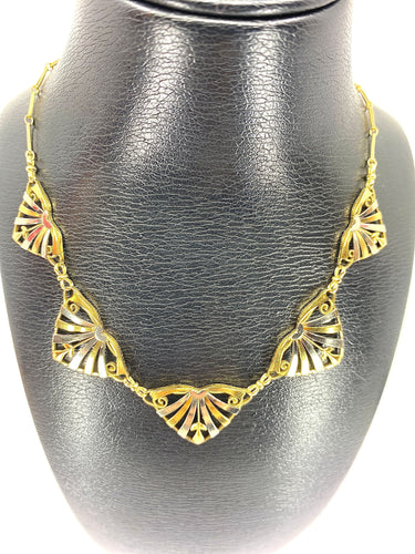 Collier Collier draperie en or jaune et or blanc, époque 1900/1930 58 Facettes AB394