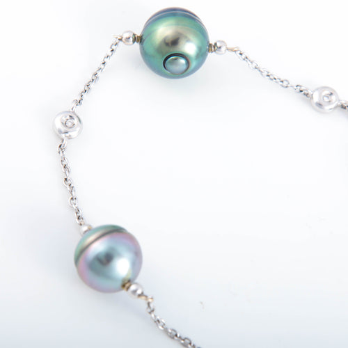 Bracelet BRACELET PERLES DE TAHITI ET DIAMANTS 58 Facettes 0