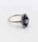 Bague 59.5 Bague marquise art deco or blanc 18k diamant et sapphires calibrés (circa 1930) 58 Facettes A05092