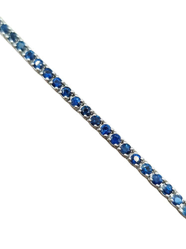 Bracelet Bracelet tennis saphir en or blanc 58 Facettes