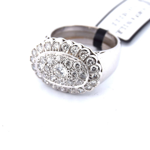 Bague 56 Bague vintage en or blanc et diamants 58 Facettes
