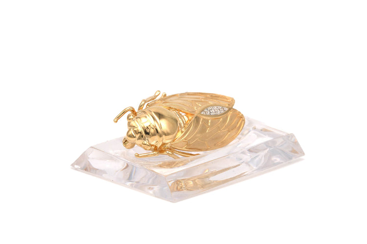 Broche Broche contemporaine en or jaune et blanc 18 carats sertie de diamants 58 Facettes B512