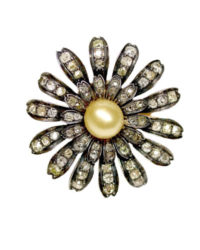 Bague 53 Bague Marguerite Perle Gold et Diamants "Les Recyclés" 58 Facettes A9885 F1987