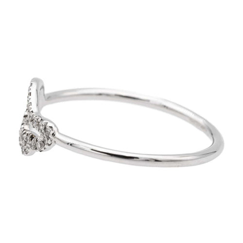 Bague 54 Bague Aile d'ange Or blanc Diamant 58 Facettes 579296RV