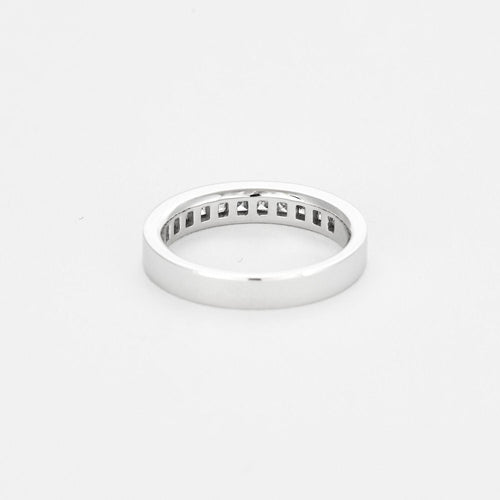 Bague 53 Demi Alliance or gris et diamants 58 Facettes LJ24