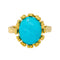 Bague 47 Bague  Or jaune Turquoise 58 Facettes 4377131RV