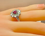 Bague 51 Bague marguerite or blanc rubis et diamants 58 Facettes AB413