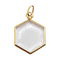 Pendentif Pendentif porte-photo antique hexagonal en or 18k art nouveau 58 Facettes A06466