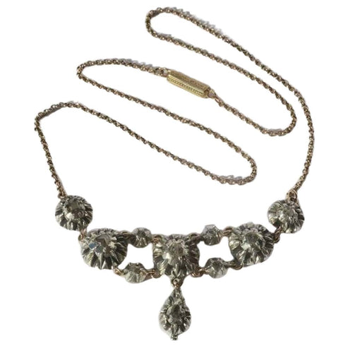 Collier Collier provençal XIXe rivière d’Arles Diamants or rose et argent 58 Facettes