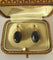 Boucles d'oreilles Boucles d’oreilles dormeuses anciennes en or rose 18 carats et jais noir 58 Facettes