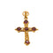 Pendentif Pendentif "Croix" en or jaune et grenats 58 Facettes ALE44232