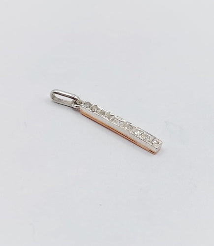 Pendentif Pendentif or rose et argent, diamant taille rose (circa 1890) 58 Facettes A06094