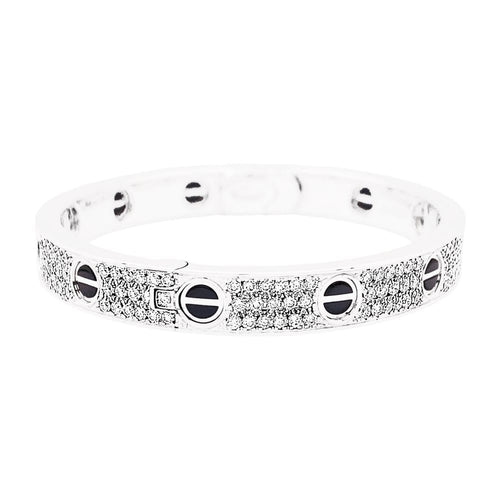 Bracelet Bracelet Cartier, "Love", or blanc et diamants. 58 Facettes 35238