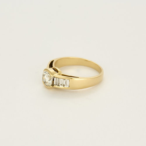 Bague 55 Bague solitaire en or jaune et diamants 58 Facettes SNA1729X2