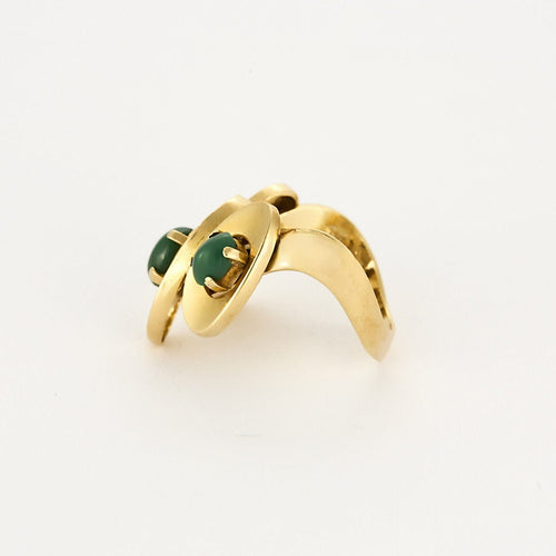 Bague 58 Bague en Or jaune  et pierres vertes 58 Facettes SBR17582