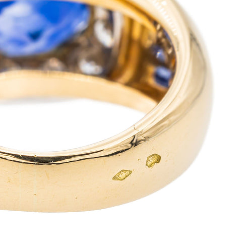 Bague 54 Bague Or jaune, Or blanc Saphir, Diamant 58 Facettes 3393426CN