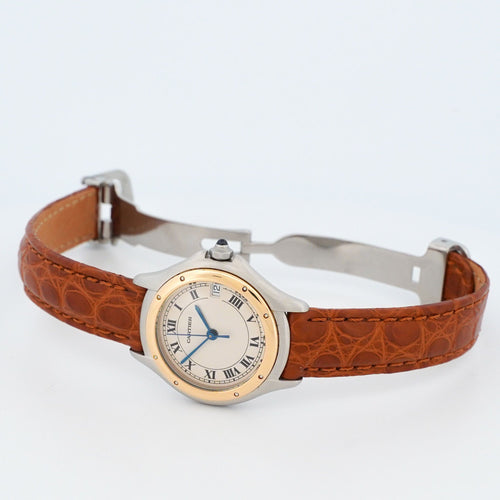 CARTIER - Panthère Cougar Relógio - Mostrador romano marfim - SM 