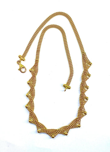 Collier Collier en or jaune 18 carats à décor de petites boules 58 Facettes AB528