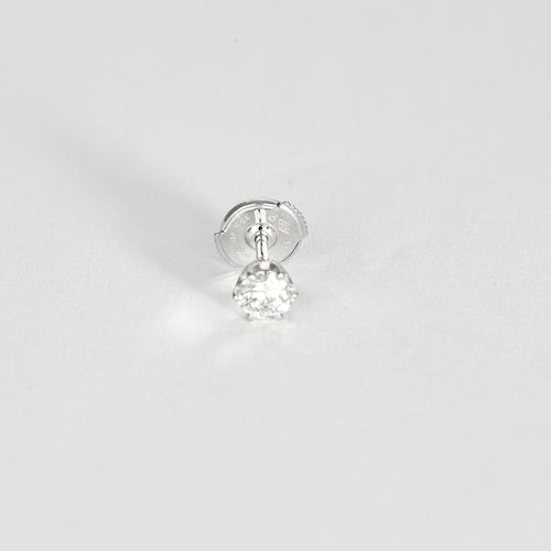 Boucles d'oreilles Clous d'oreilles or blance et diamants 58 Facettes 250041