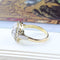 Bague 61 Bague vintage en or jaune et blanc avec diamants 58 Facettes 130006