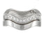 Bague 48 Duo d’alliances Cartier vintage or blanc et diamants 58 Facettes