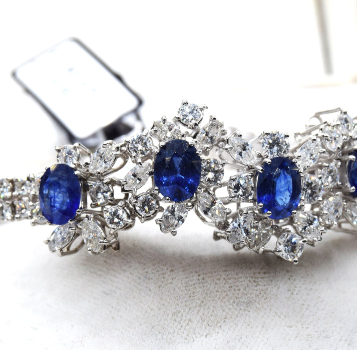 Bracelet Bracelet or saphirs diamants 58 Facettes