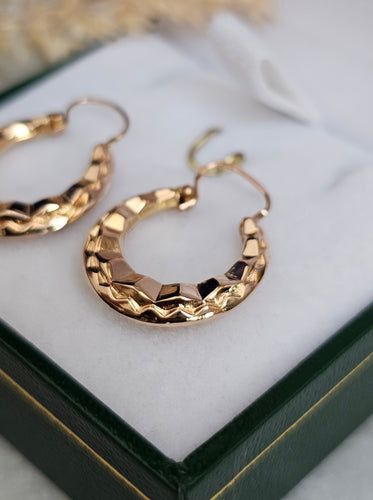 Boucles d'oreilles Créoles or rose 58 Facettes 666