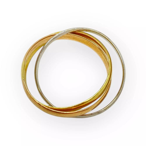 Wedding band three golds