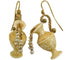Boucles d'oreilles Boucles d'oreilles antiques en or sculptées en ivoire 58 Facettes 7602