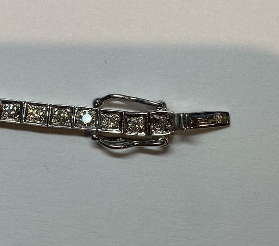 Bracelet BRACELET RIVIERE OR 18K ENVIRON 1,20 CTS (T.18) 58 Facettes