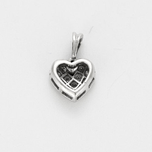 Pendentif Pendentif coeur or blanc et diamants 58 Facettes GULK219