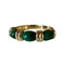 Bague 54 HERMÈS - Bague - or jaune et malachite 58 Facettes