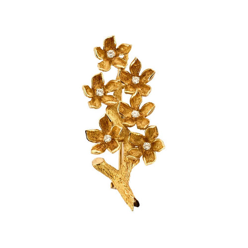 Broche Broche or jaune et diamants 58 Facettes CHAL04514